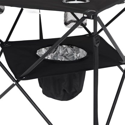 Mesa Dobrável Ultra Light Preta Porta Copos e Coller Bel