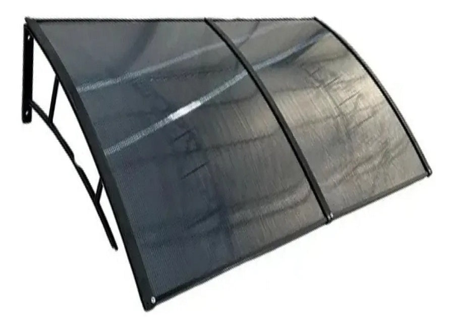 Toldo Policarbonato 150X70CM Preto e Fume