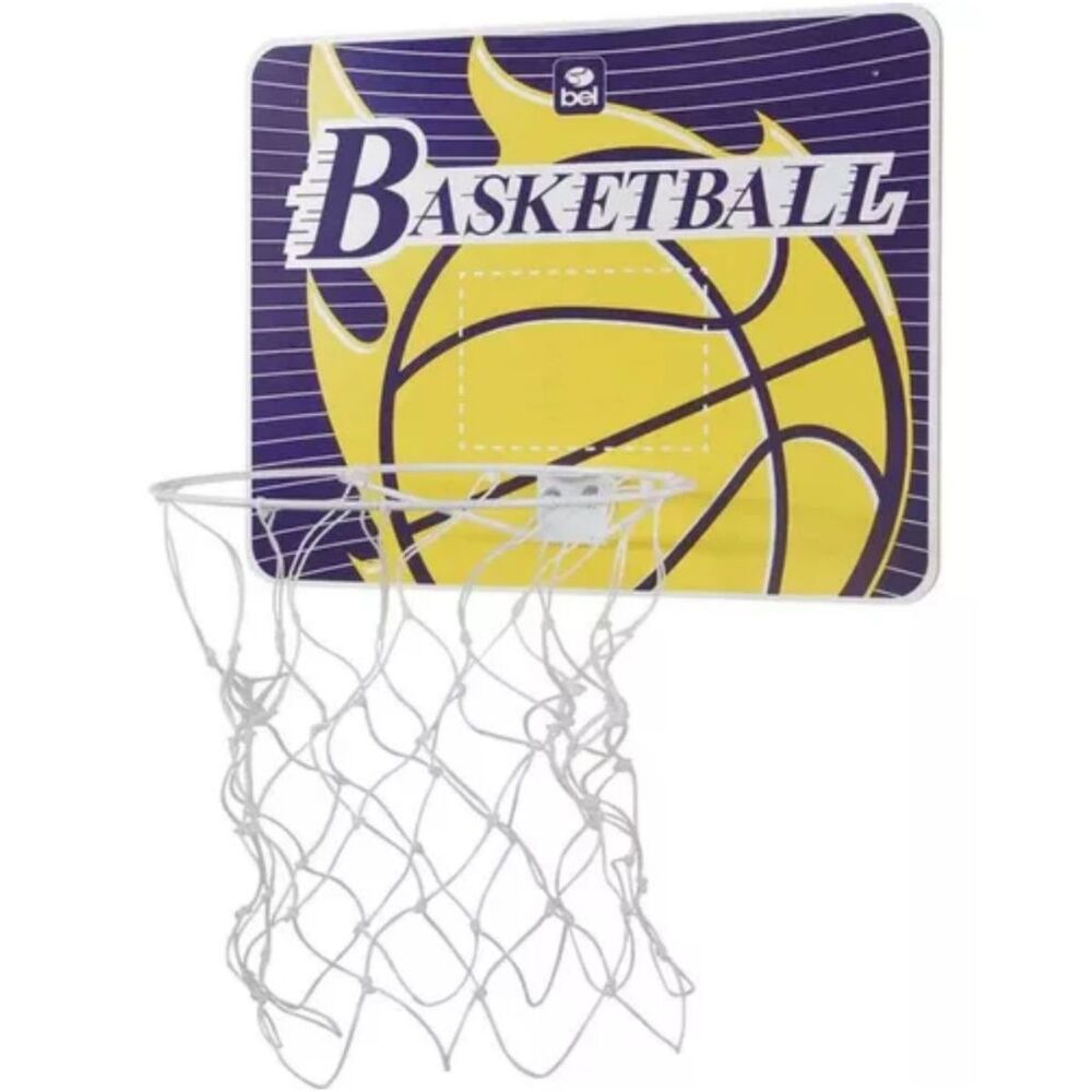 Tabela De Basquete Com Aro E Rede Roxo 59X44 Cm Belfix