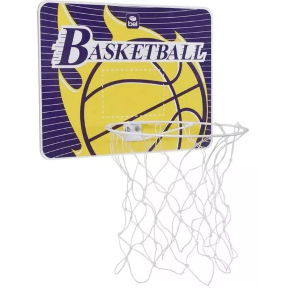 Tabela De Basquete Com Aro E Rede Roxo 59X44 Cm Belfix