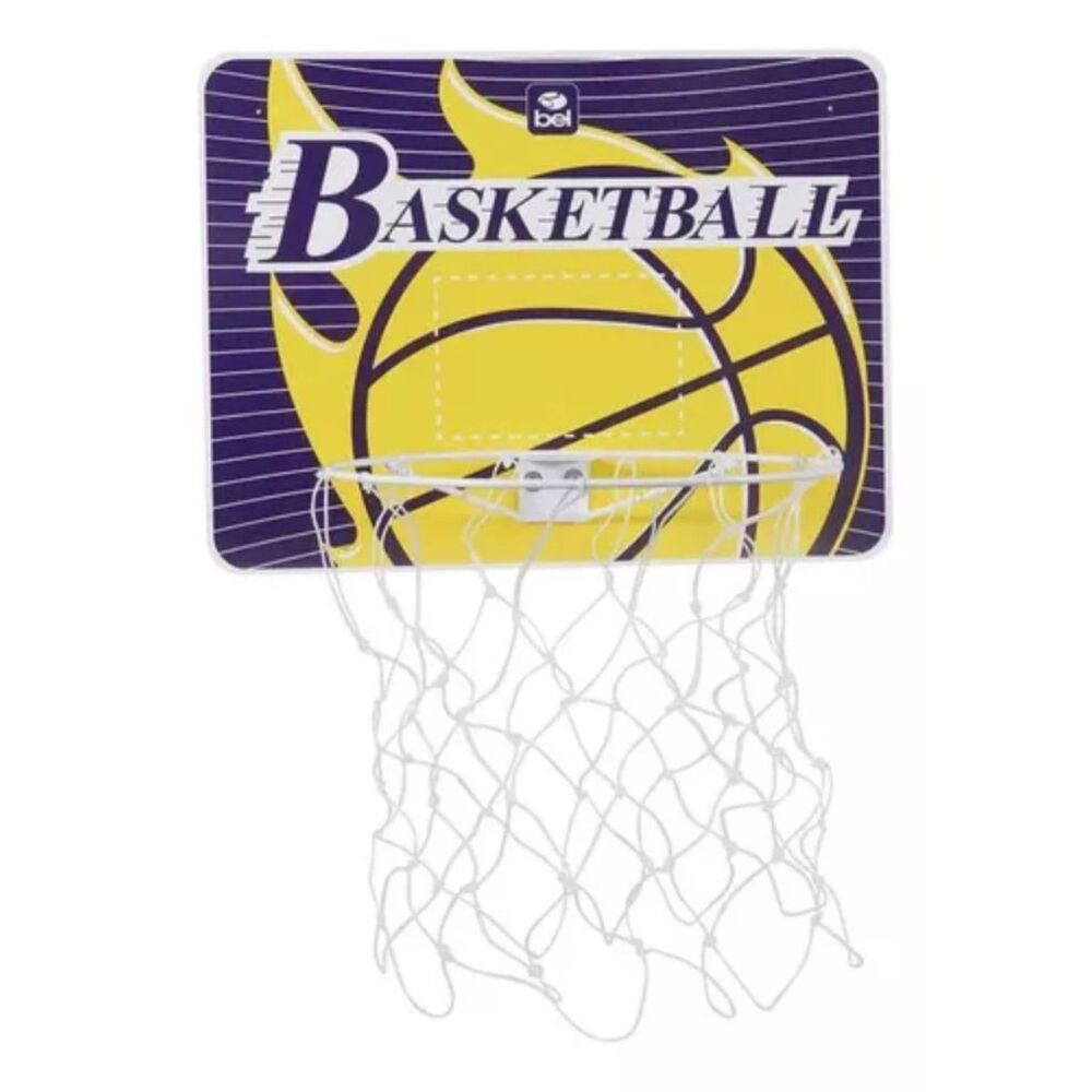 Tabela De Basquete Com Aro E Rede Roxo 59X44 Cm Belfix