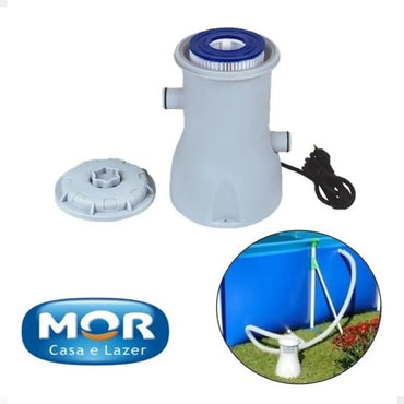 Bomba Filtro Purificador De Piscina 2.200l/h Com Refil - Mor