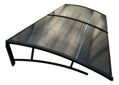 Toldo Policarbonato 200X70CM Preto e Fume