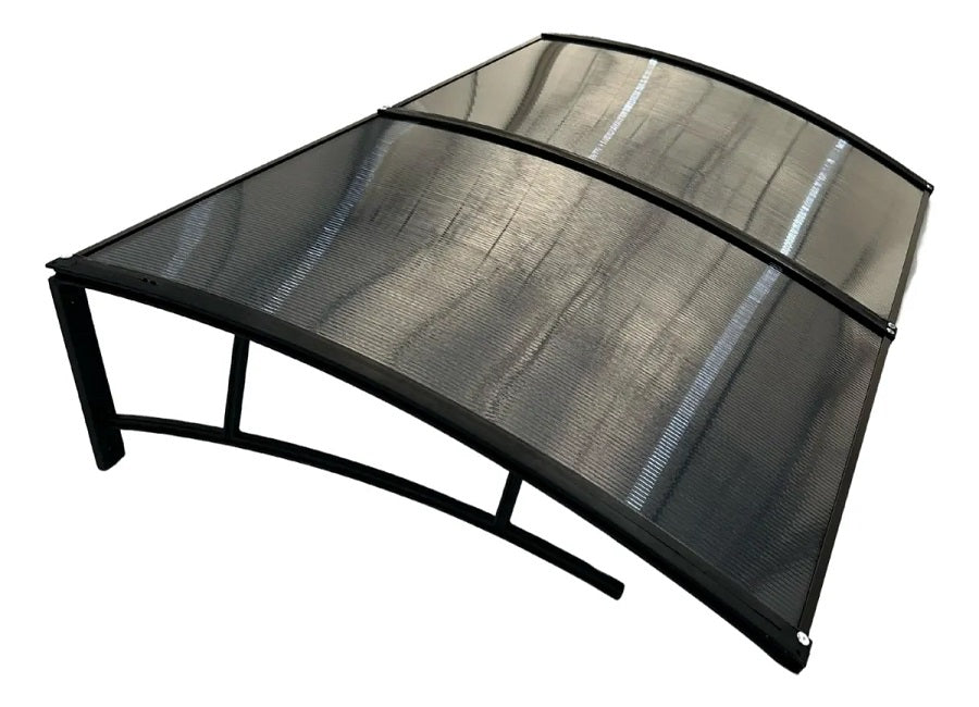 Toldo Policarbonato 200X70CM Preto e Fume