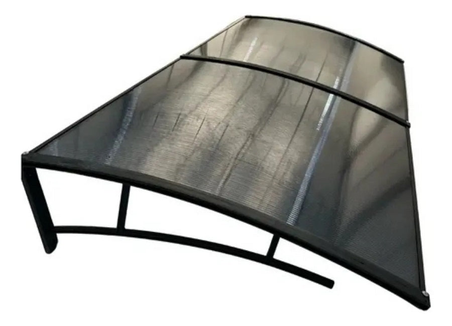 Toldo Policarbonato 120X70CM Preto e Fume