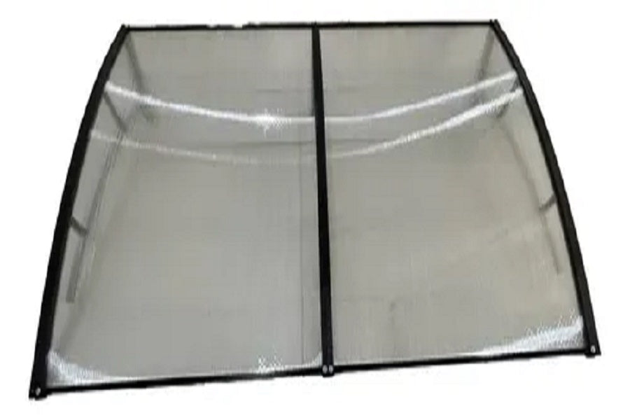 Toldo Policarbonato 100X70CM Preto e Translucido
