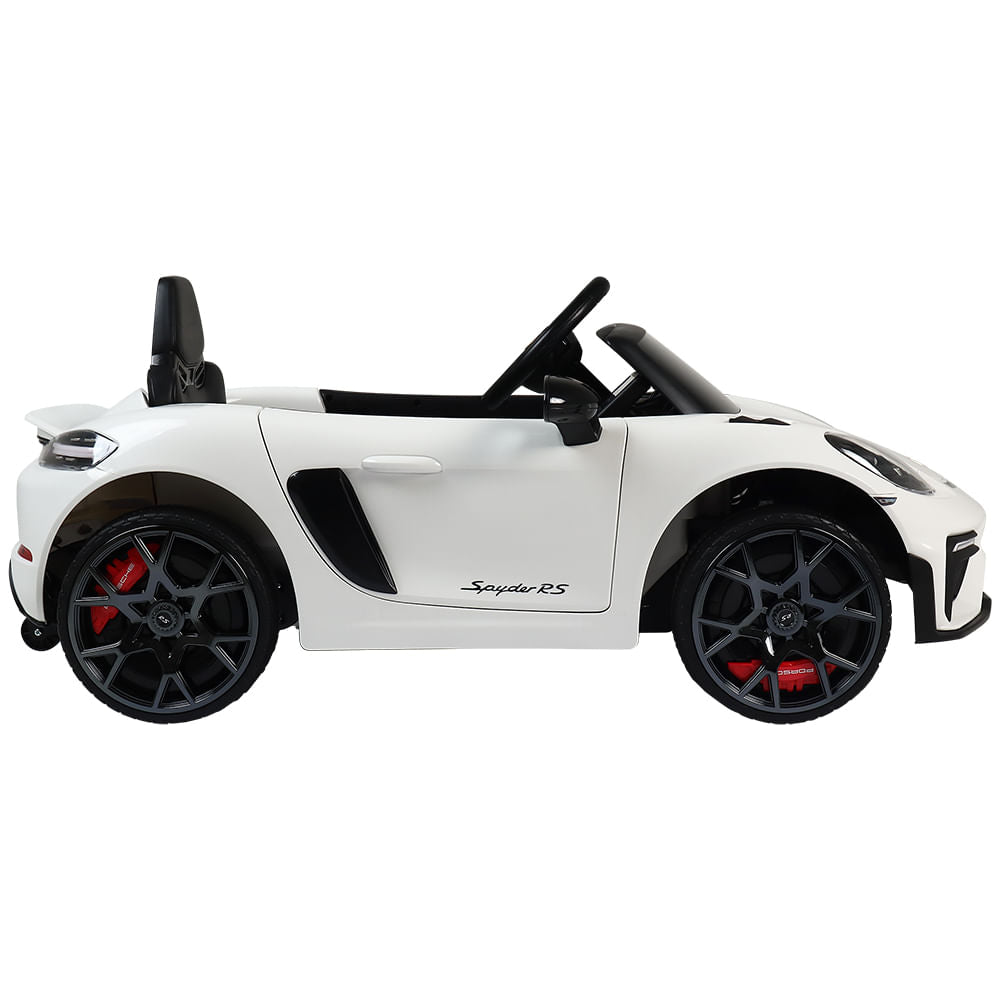 Carro Elétrico Infantil Porsche Spyder 718 RS 12V Branco Bel