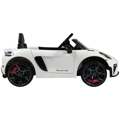Carro Elétrico Infantil Porsche Spyder 718 RS 12V Branco Bel