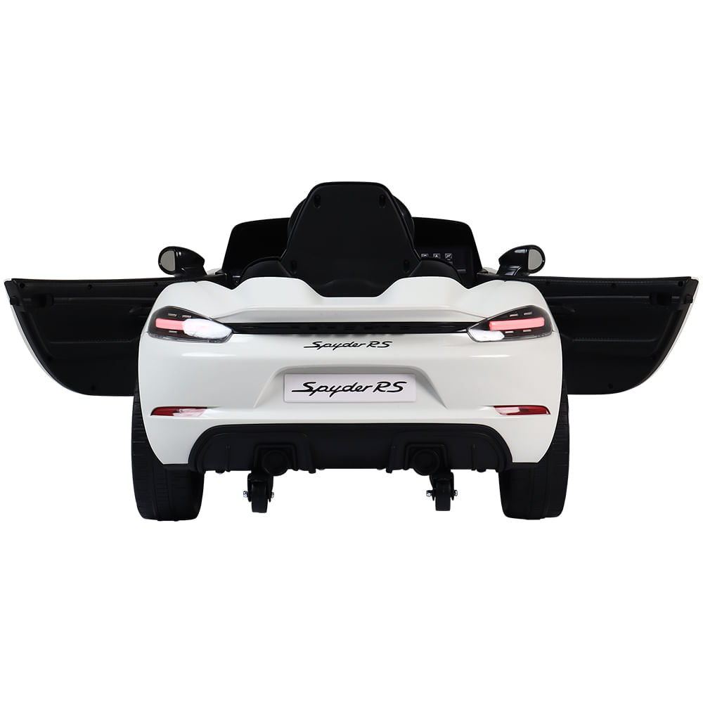 Carro Elétrico Infantil Porsche Spyder 718 RS 12V Branco Bel