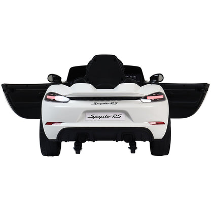 Carro Elétrico Infantil Porsche Spyder 718 RS 12V Branco Bel
