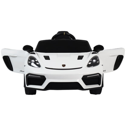 Carro Elétrico Infantil Porsche Spyder 718 RS 12V Branco Bel