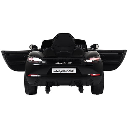 Carro Elétrico Infantil Porsche Spyder 718 RS 12V Preto Bel