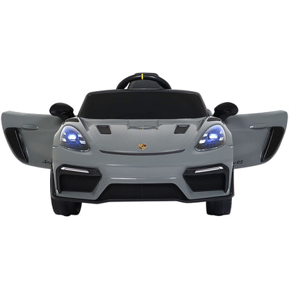 Carro Elétrico Infantil Porsche Spyder 718 RS 12V Cinza Bel