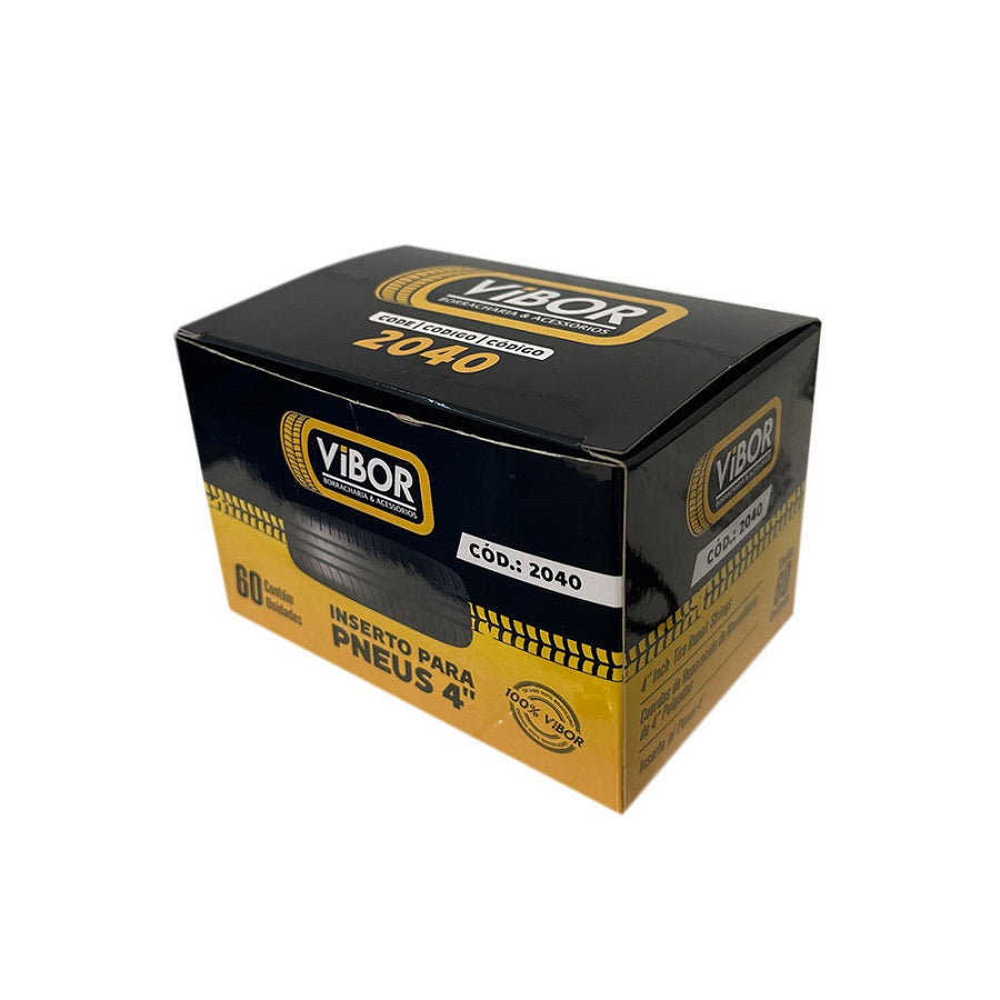 Inserto Reparo Pneus Macarrão S/Câmara 4"X6MM - 60Un Vilubri