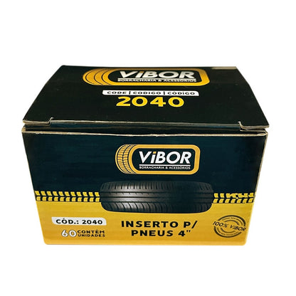 Inserto Reparo Pneus Macarrão S/Câmara 4"X6MM - 60Un Vilubri