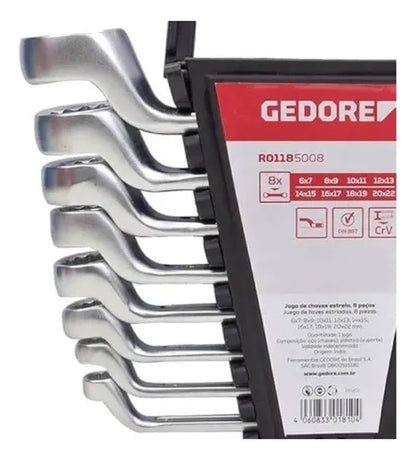 Jogo Chave Estrela 6-22mm 8 Pçs - Gedore Red R01185008