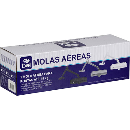 Mola Aérea Automática Para Portas Até 45 Kg Preta Bel