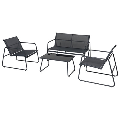 Conjunto de Mesa para Jardim Weekend Preto 4Pçs 83508 Bel