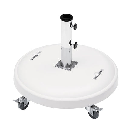 Base para Ombrellone Redonda Concreto com Rodas 50kg Branca