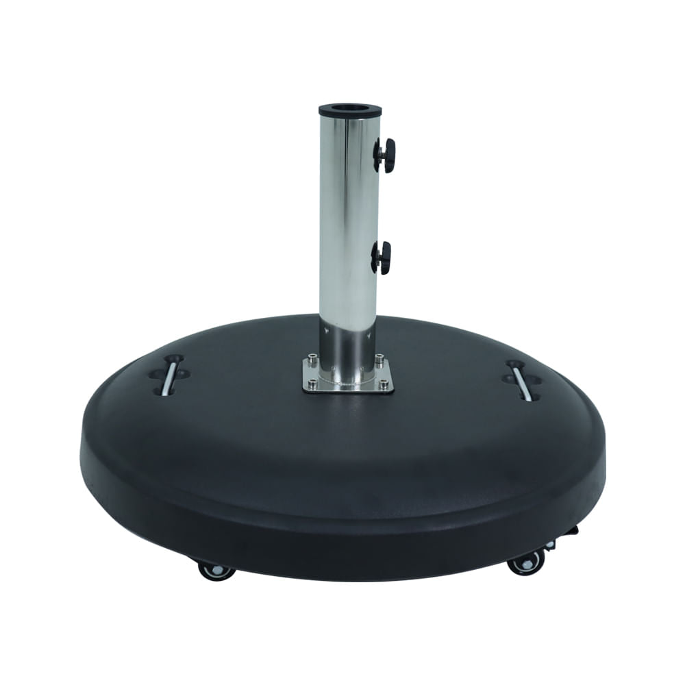 Base para Ombrellone Redonda Concreto com Rodas 50kg Preta