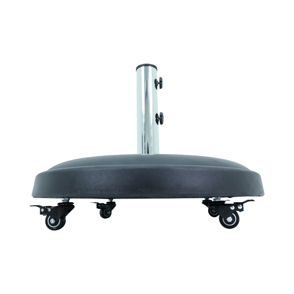 Base para Ombrellone Redonda Concreto com Rodas 50kg Preta