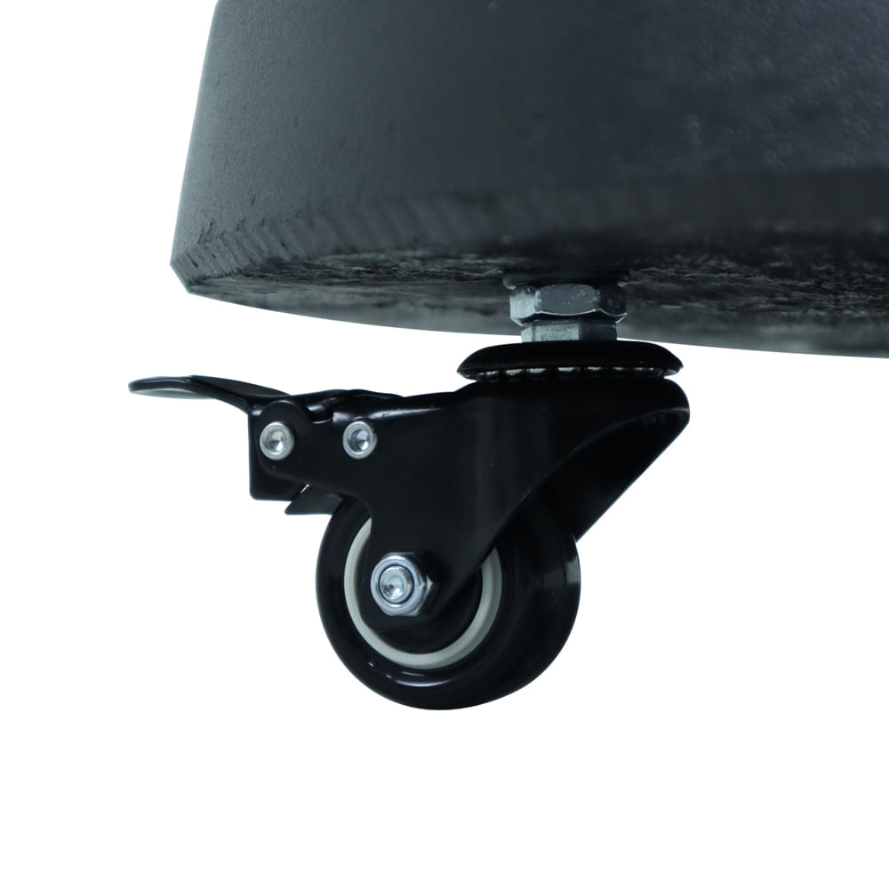 Base para Ombrellone Redonda Concreto com Rodas 50kg Preta