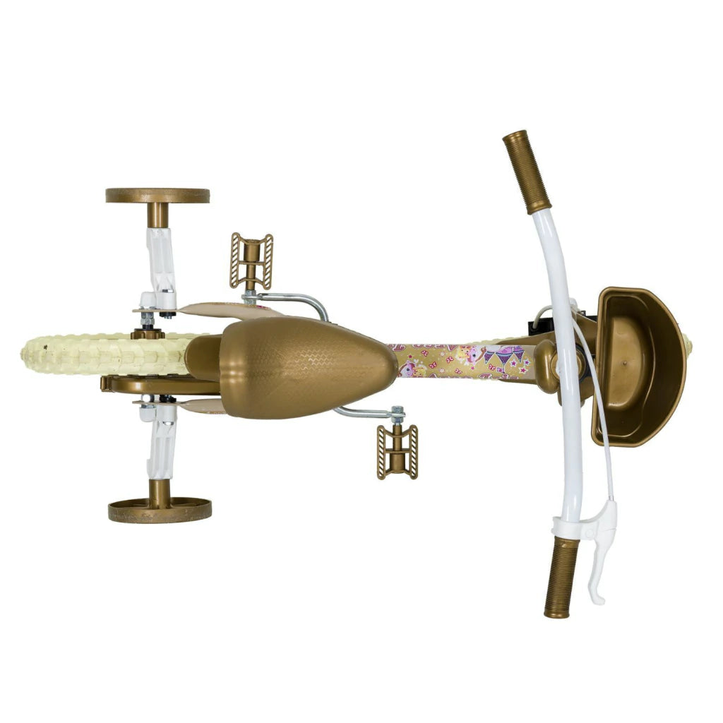 Bicicleta Infantil Aro 12 Fireman Nathor Cor Dourado / Bege