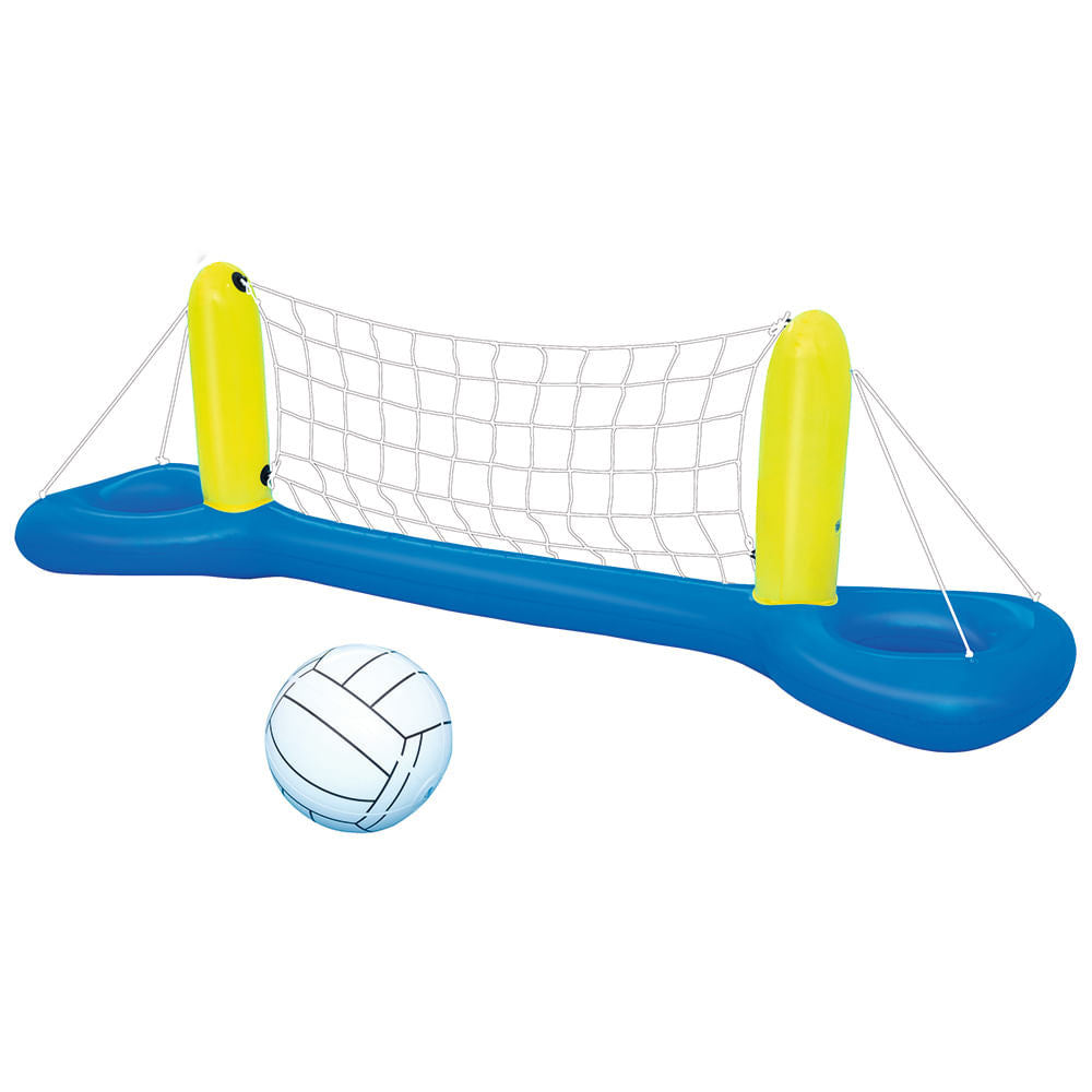 Play Center Voleibol Inflável Rede 2,52 m x 64 cm + Bola Bel