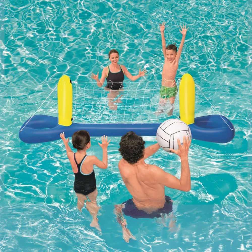 Play Center Voleibol Inflável Rede 2,52 m x 64 cm + Bola Bel