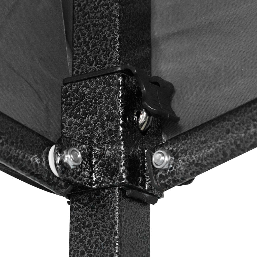 Tenda Gazebo Dobrável Pagoda 3m x 3m Oxford Preta Bel