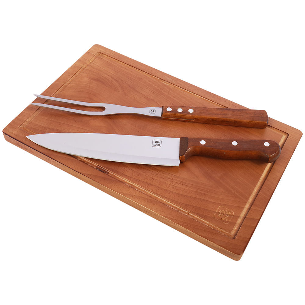 Kit Churrasco Tabua Garfo e Faca 258500 Bel