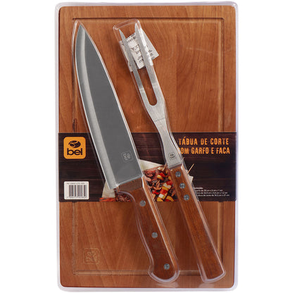 Kit Churrasco Tabua Garfo e Faca 258500 Bel