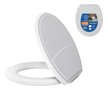 Tampa De Vaso Almofadada Plus Slim Universal Assento Branco