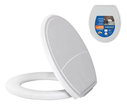 Tampa De Vaso Almofadada Plus Slim Universal Assento Branco