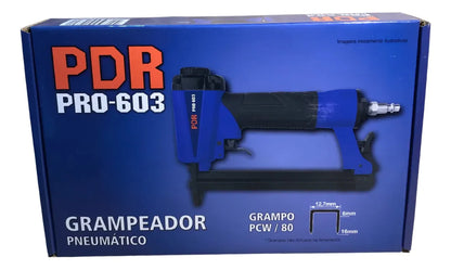 Grampeador Pneumático Pdr Pro-603 - 6 A 16mm 100 Grampos