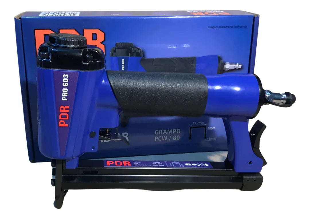 Grampeador Pneumático Pdr Pro-603 - 6 A 16mm 100 Grampos