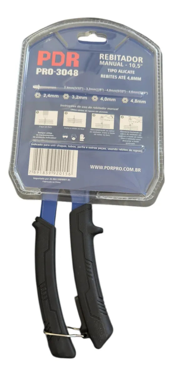 REBITADOR MANUAL ALICATE 10,5" BICO ATE 4,8MM PRO3048 PDR