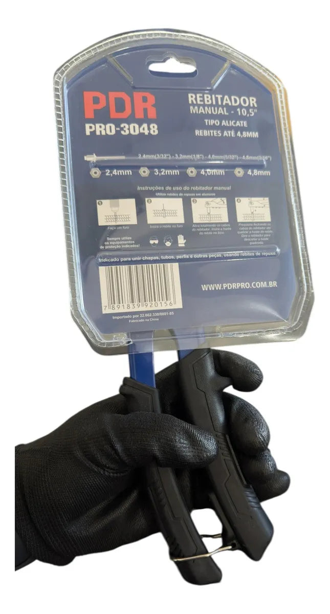 REBITADOR MANUAL ALICATE 10,5" BICO ATE 4,8MM PRO3048 PDR
