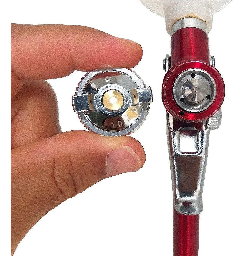 MINI PISTOLA PINTURA AR DIRETO BICO 1,0MM 250ML PRO514 PDR