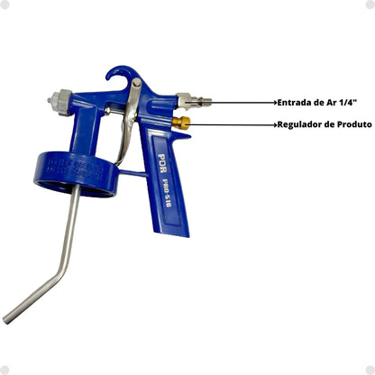 Pistola De Pintura Ar Direto Pro-516 Pdr Bico1,2mm Cor Azul