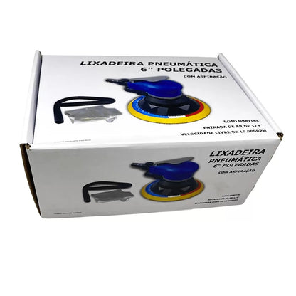 Lixadeira Pneumática Roto Orbital 6" PDR HG51 Com Aspiração