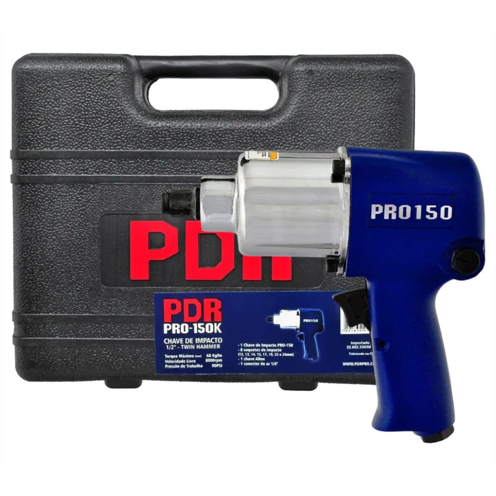 Chave De Impacto Pneumática 1/2 68kg Pro-150k C/ Kit - Pdr