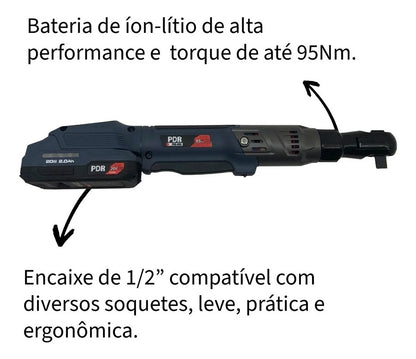 Chave Catraca a Bateria 20V - 1/2"Pol - 90NM PRO-B95 PDR