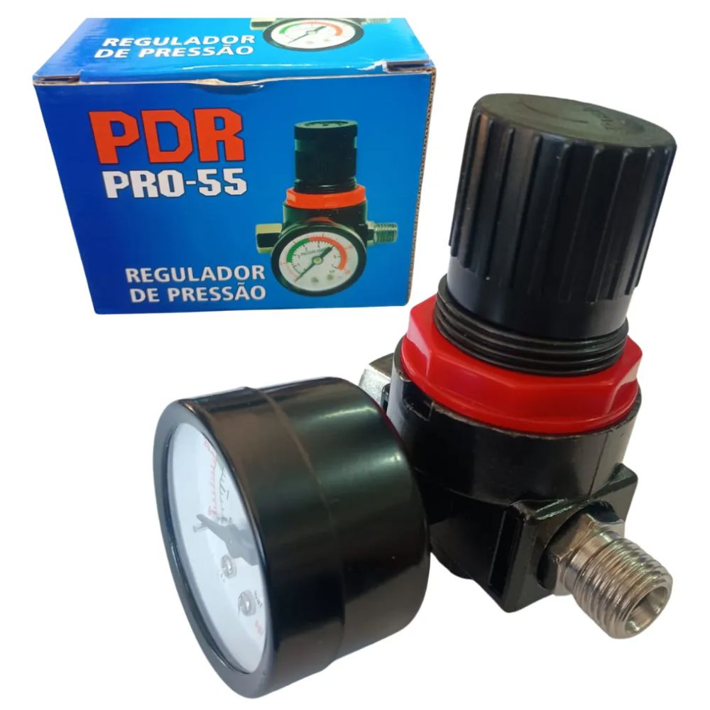 Regulador De Pressão De Ar Para Pistola Pintura 1/4 Pro 55 PDR