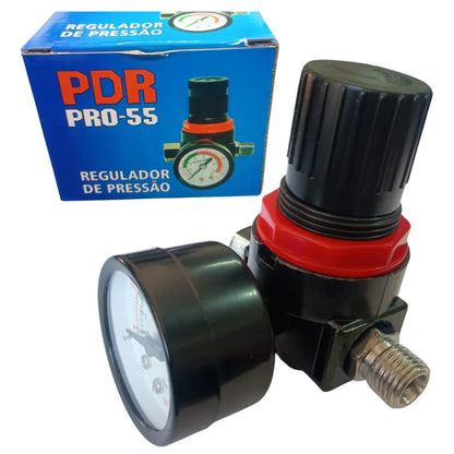 Regulador De Pressão De Ar Para Pistola Pintura 1/4 Pro 55 PDR