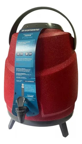 Botijão Garrafão Aspen 9l Vermelho Soprano