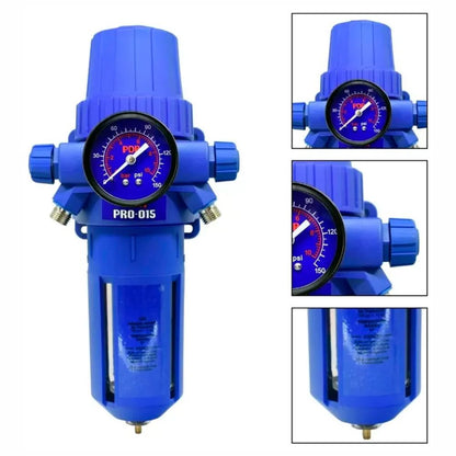 Filtro Regulador De Ar Manômetro Entrada 1/2 - 1/4 Pol PDR