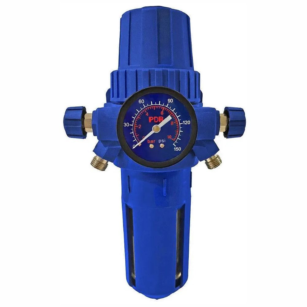Filtro Regulador De Ar Manômetro Entrada 1/2 - 1/4 Pol PDR