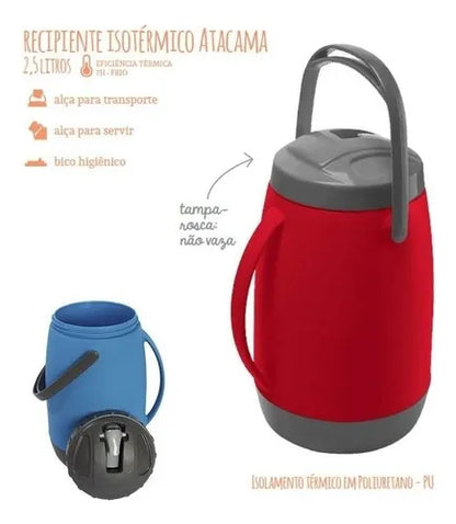 RECIPIENTE ISOTERMICO ATACAMA 2,5L VM - SOPRANO 09003110017