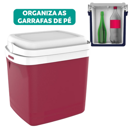 Caixa Térmica 22 Litros Vermelha Soprano Camping Praia